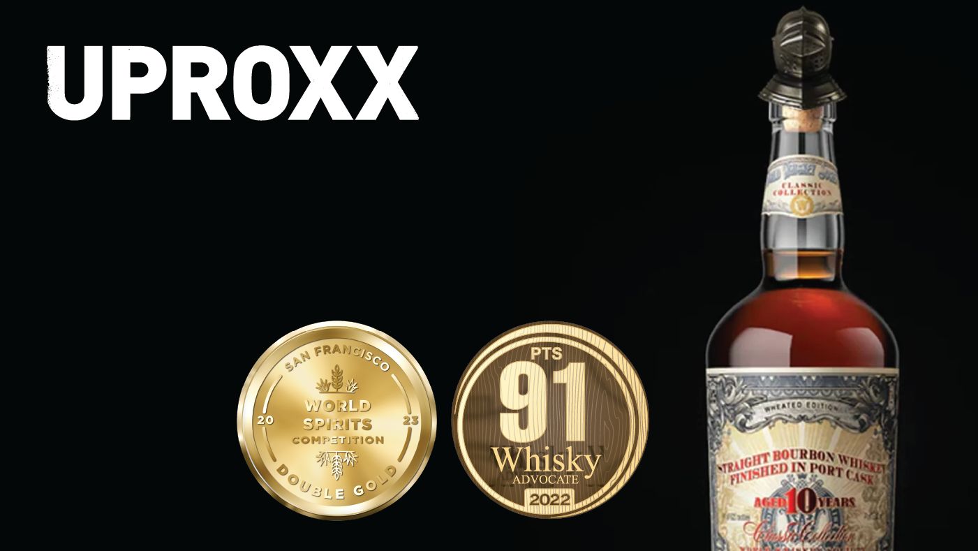 WWS Double Gold Award for Straight Bourbon Whiskey Finished In Port Cask Aged 10 Years