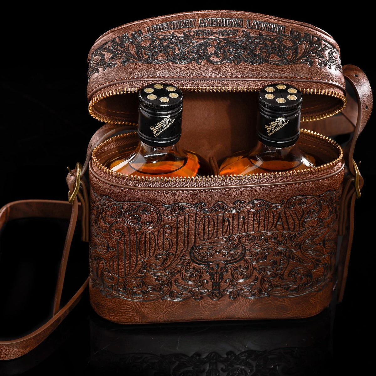 The Frontier Duo: Dual Flask Carrier