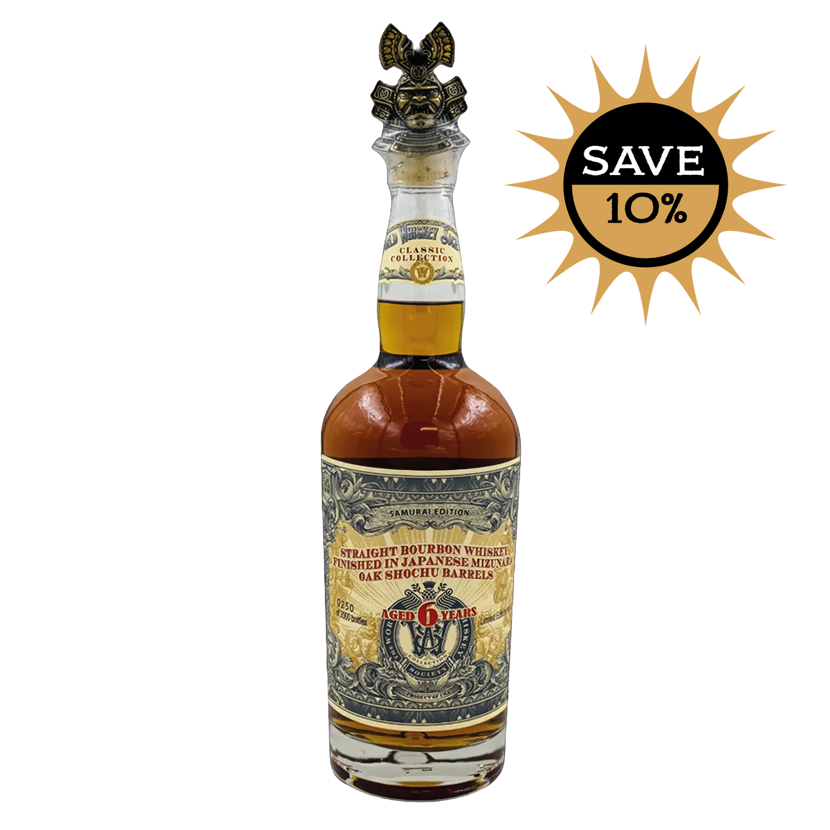 6 YO Straight Bourbon Whiskey finished in Mizunara Barrel