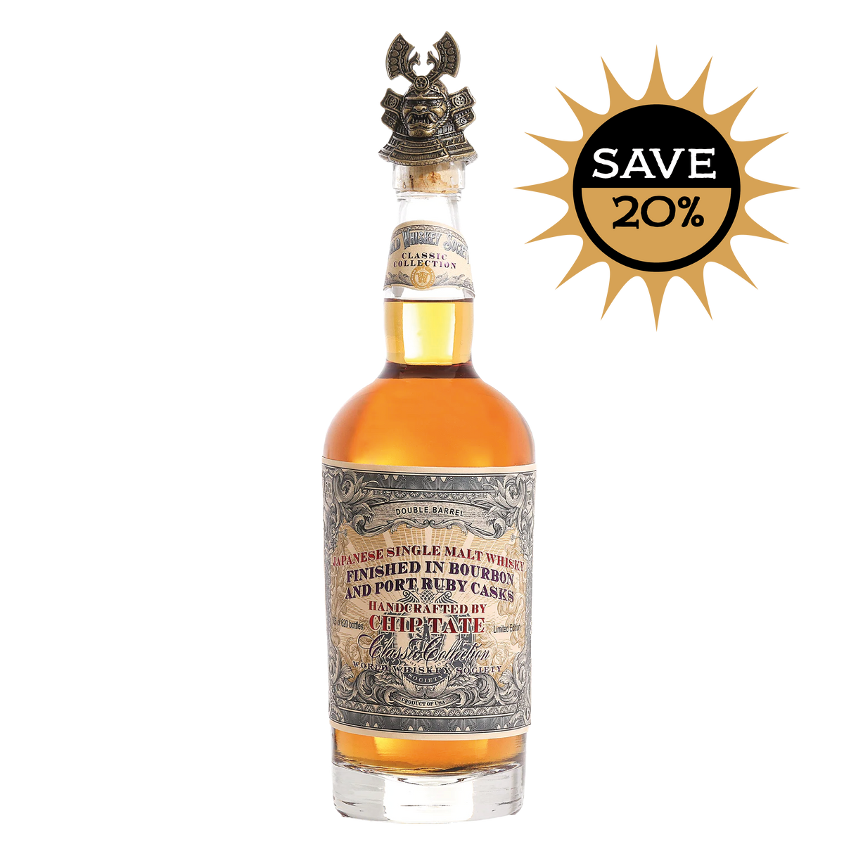 Japanese Single Malt whisky finished in Bourbon and Port Ruby Cask Handcrafted by Chip Tate