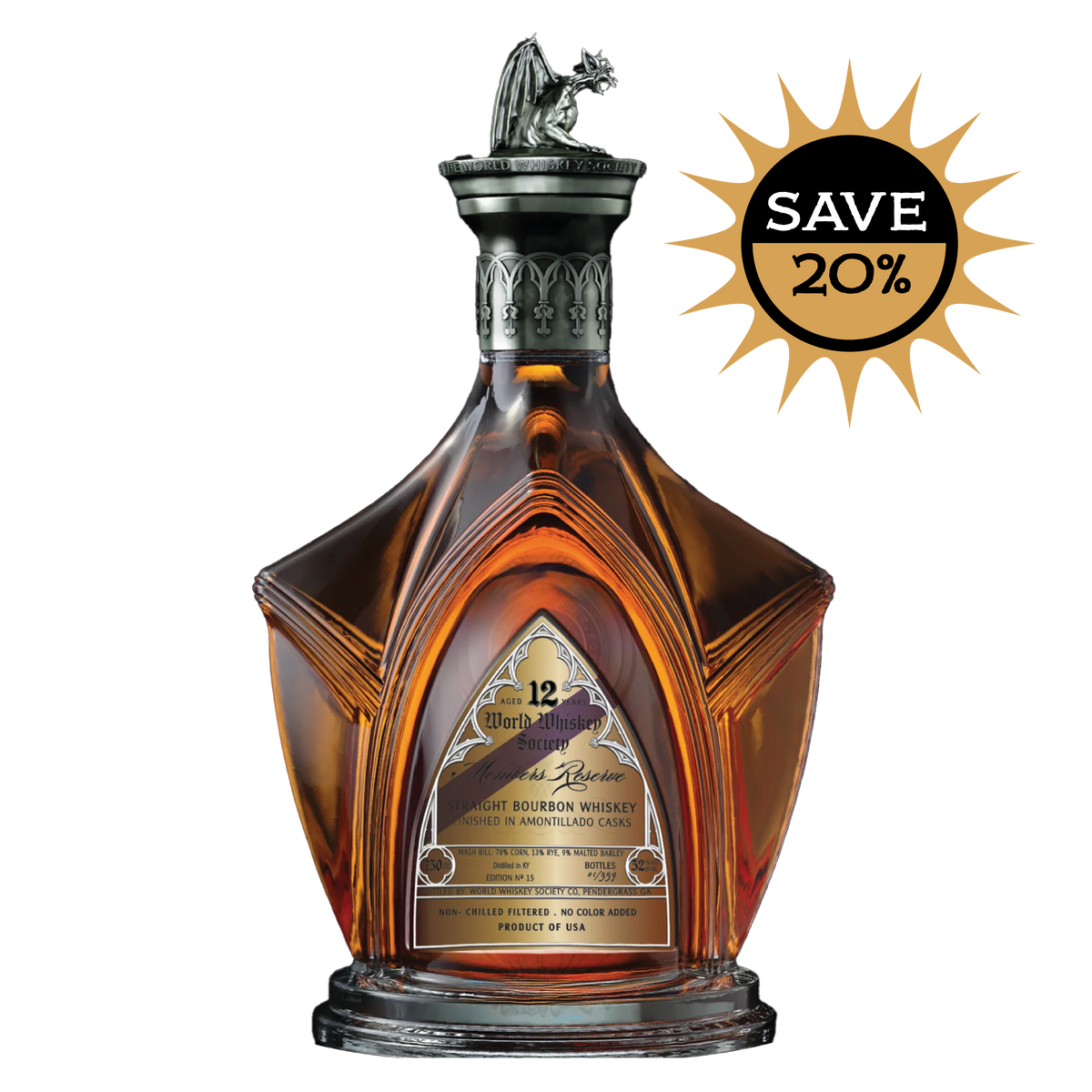 World Whiskey Society 12 YO Kentucky Bourbon Finished in Amontillado Barrels