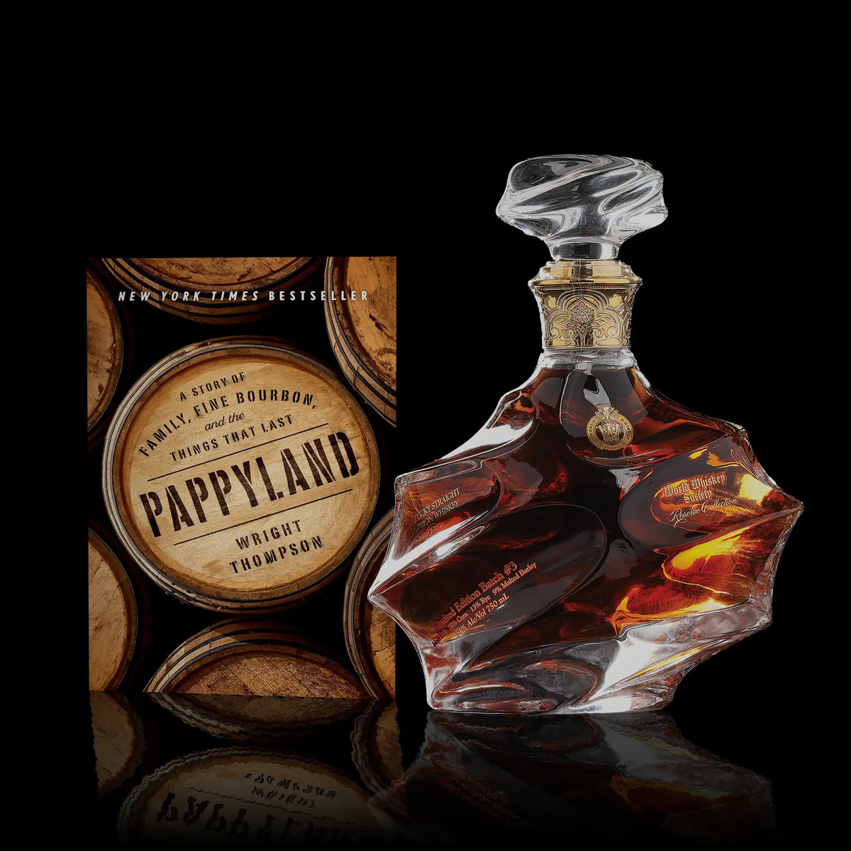 9yo KY Bourbon Modern bottle with Pappyland Book